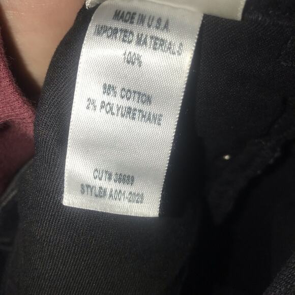 AGOLDE Women's Sz 26 Black Wash Jeans In Liverpool Distressed Low Rise Slim - Picture 7 of 7